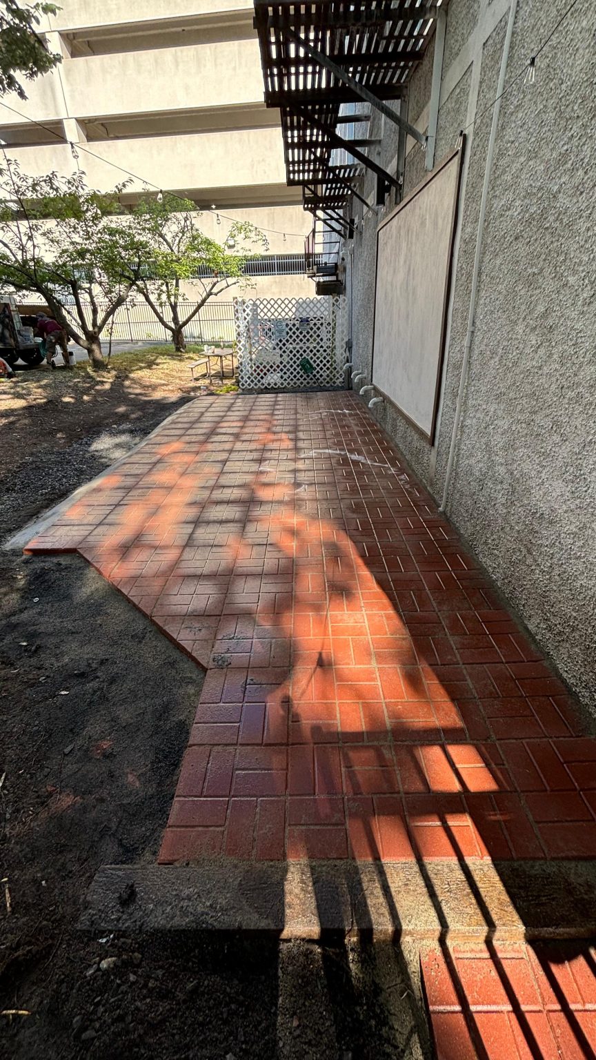 Brick paver walkway